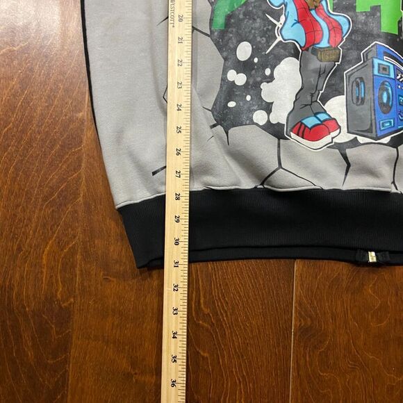 PNB Nation Vintage Y2K Hip-Hop Streetwear Full Zip Black Hoodie Men's Size 3XL - Picture 9 of 9